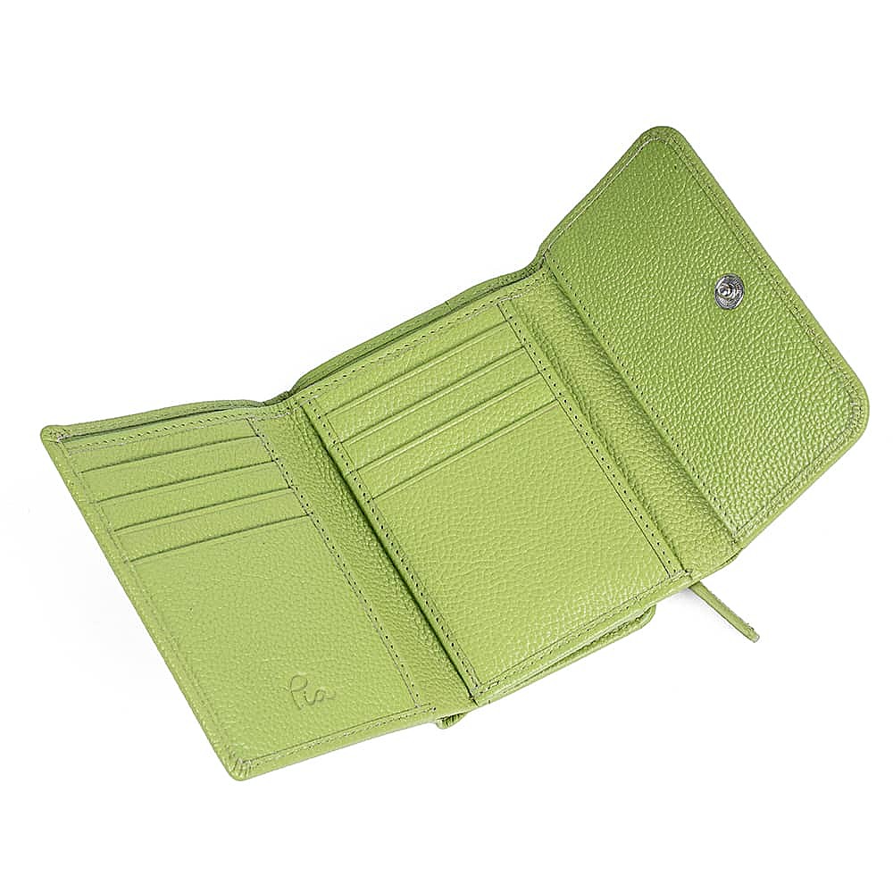 All Lined Up Lime Leather Purse