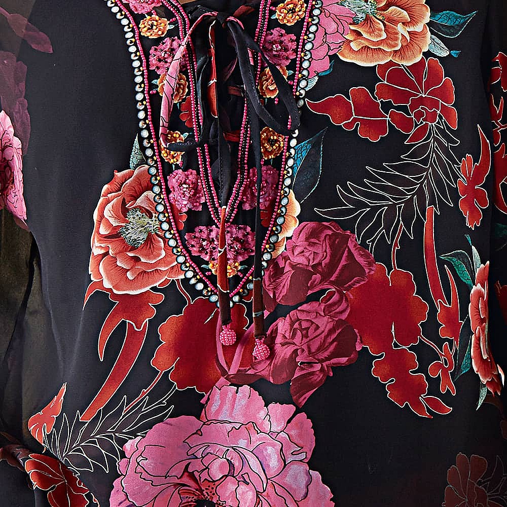 Floral Noir Tunic