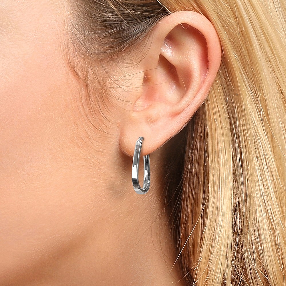 Chiming In Silver Hoop Earrings