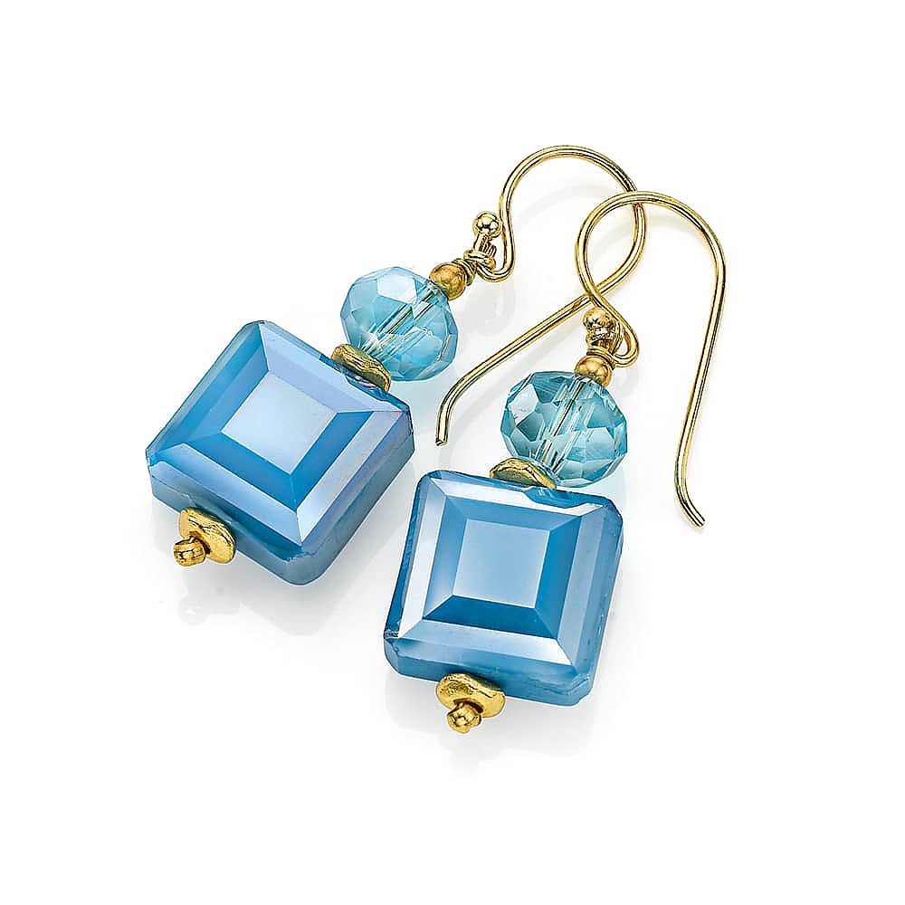 Bracing in Blue Earrings