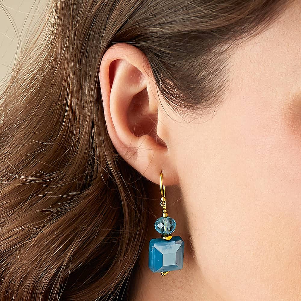 Bracing in Blue Earrings