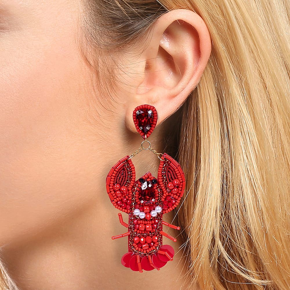 Lavish Lobster Earrings