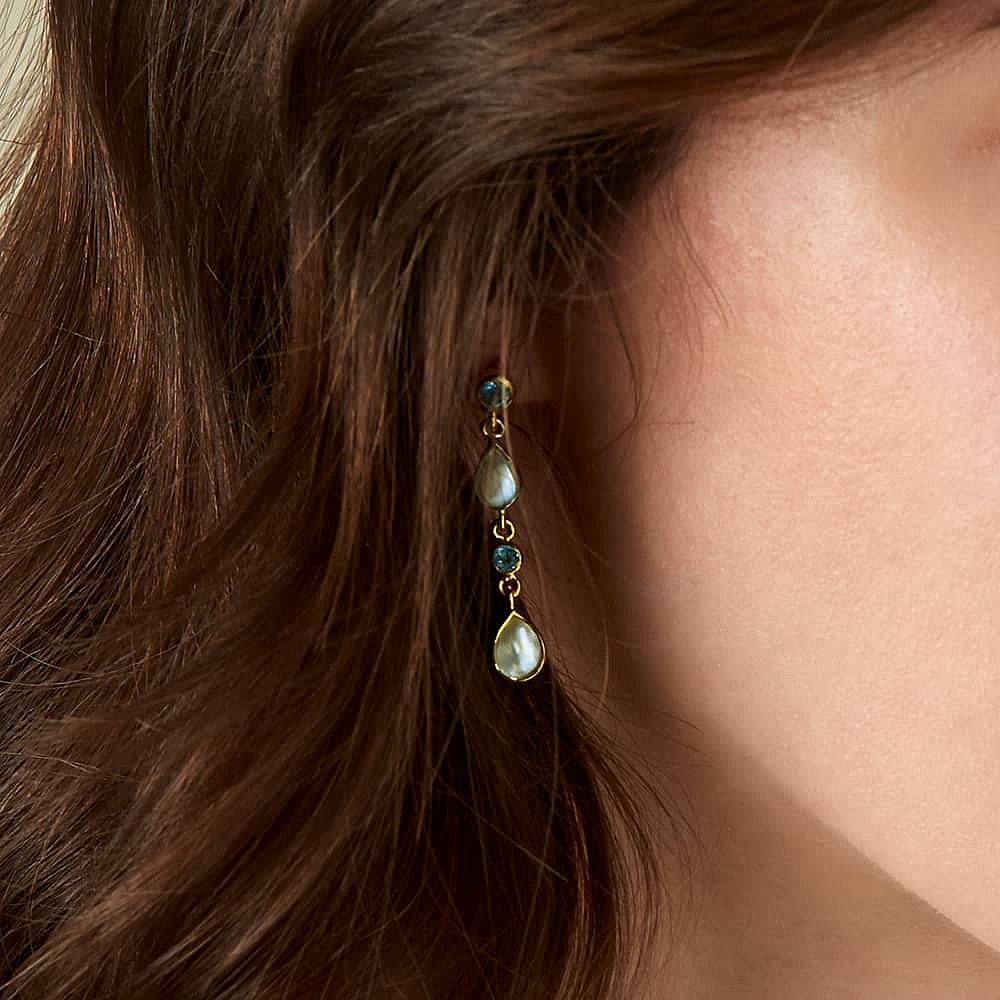 Moonlit Reflections Gemstone Earrings