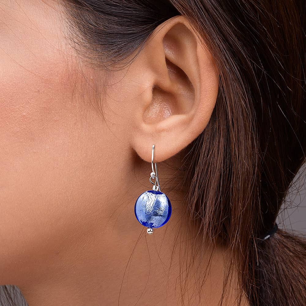 Clear Skies Murano Earrings