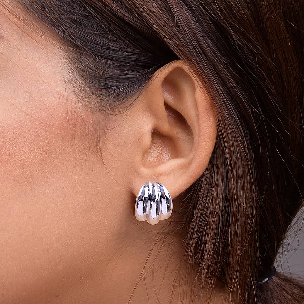 Sleek Lines Hoop Earrings