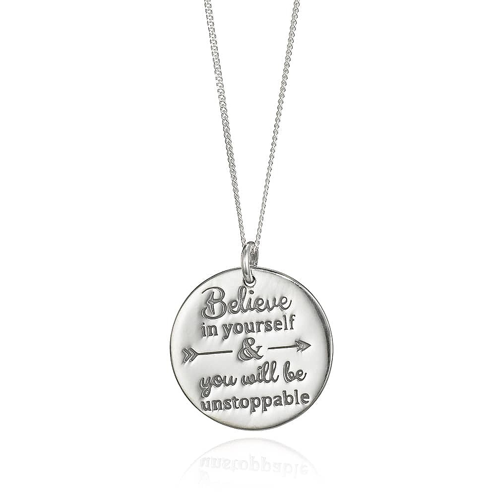 Don't Stop Believing Silver Pendant