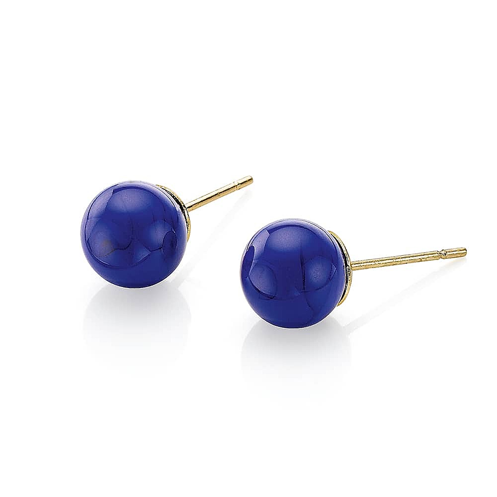 Bolt of Blue Murano Stud Earrings