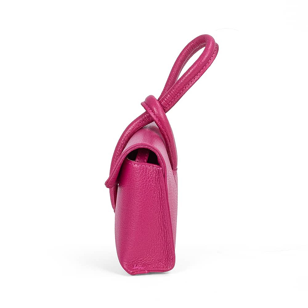 In the Loop Fuchsia Leather Clutch Bag