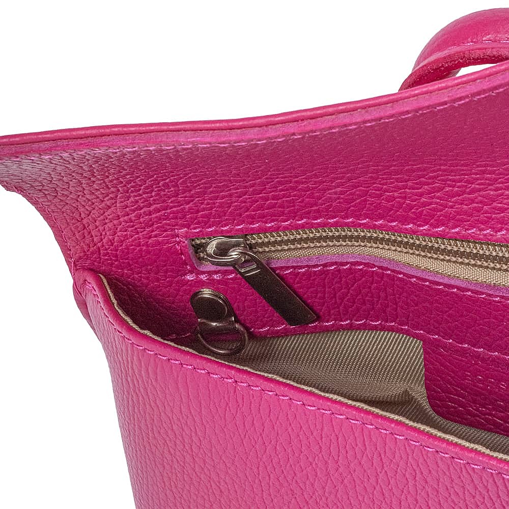 In the Loop Fuchsia Leather Clutch Bag