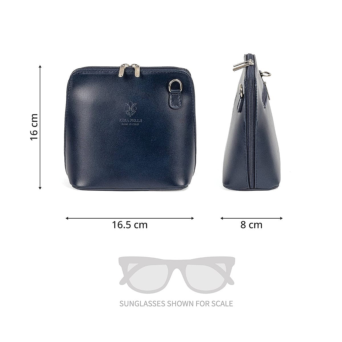 Neatly Navy Leather Cross-Body Bag