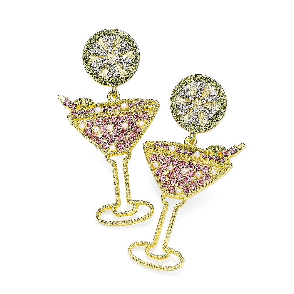 Shaken or Stirred Crystal Earrings