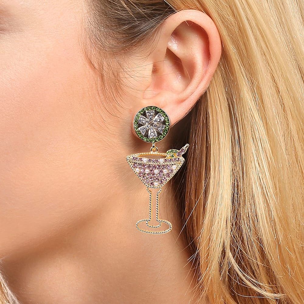 Shaken or Stirred Crystal Earrings