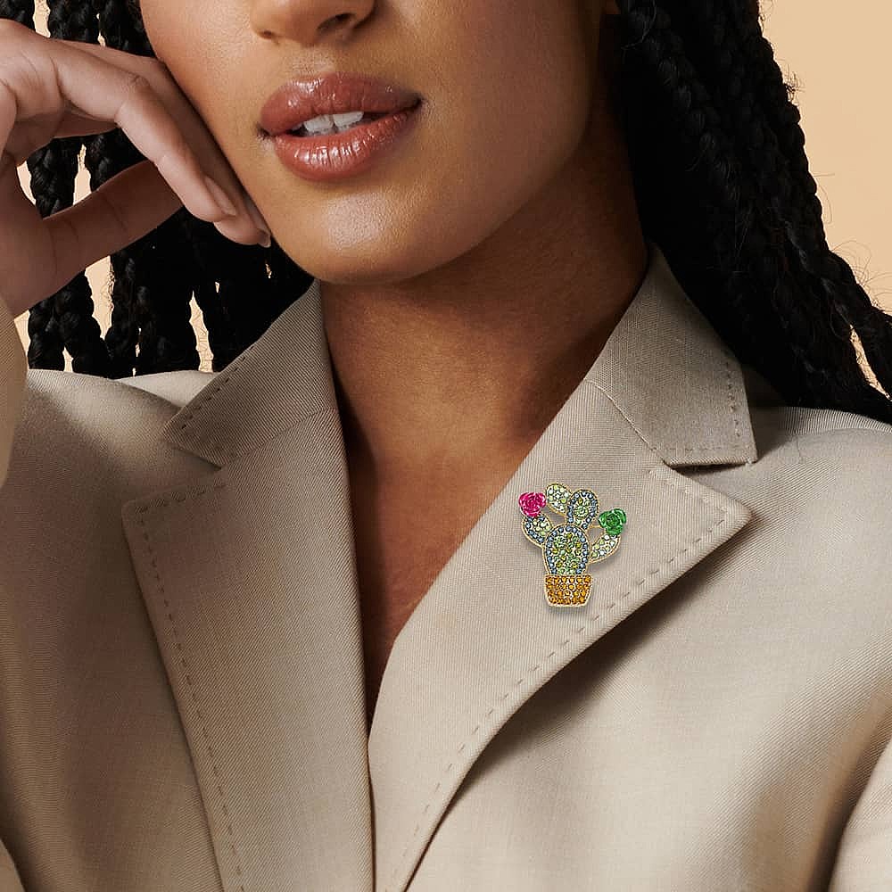 Pretty Prickly Cactus Brooch