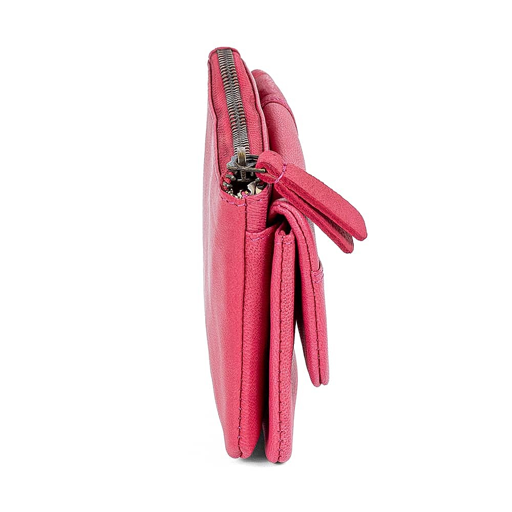 Freshly Picked Raspberry Leather Purse