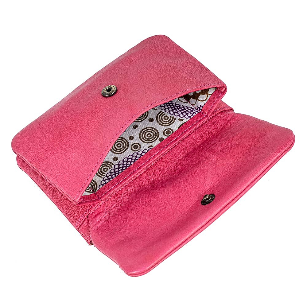 Freshly Picked Raspberry Leather Purse