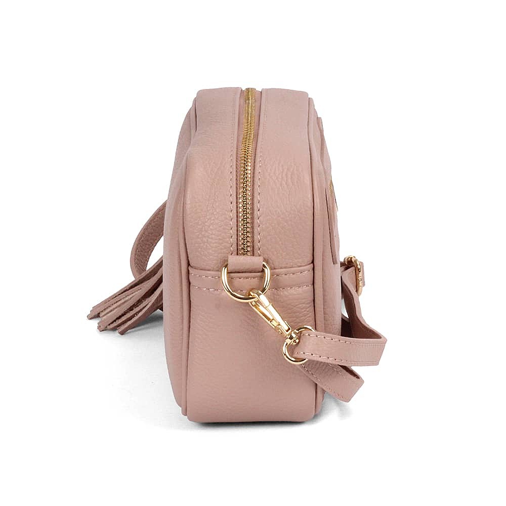 Breath of Blush Leather Cross-Body Bag