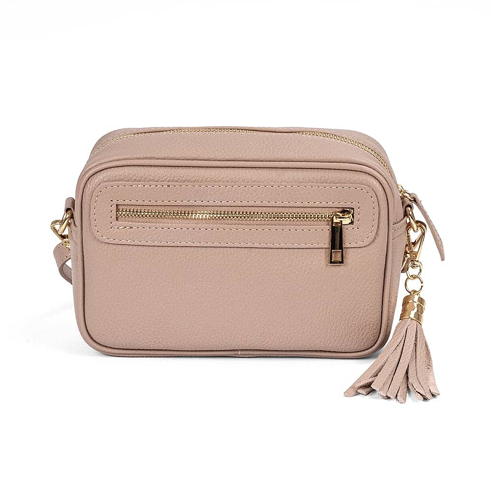 Breath of Blush Leather Cross-Body Bag
