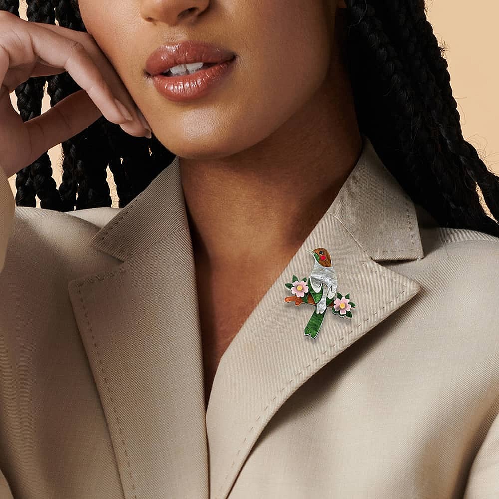 Feathers of Fortune Brooch