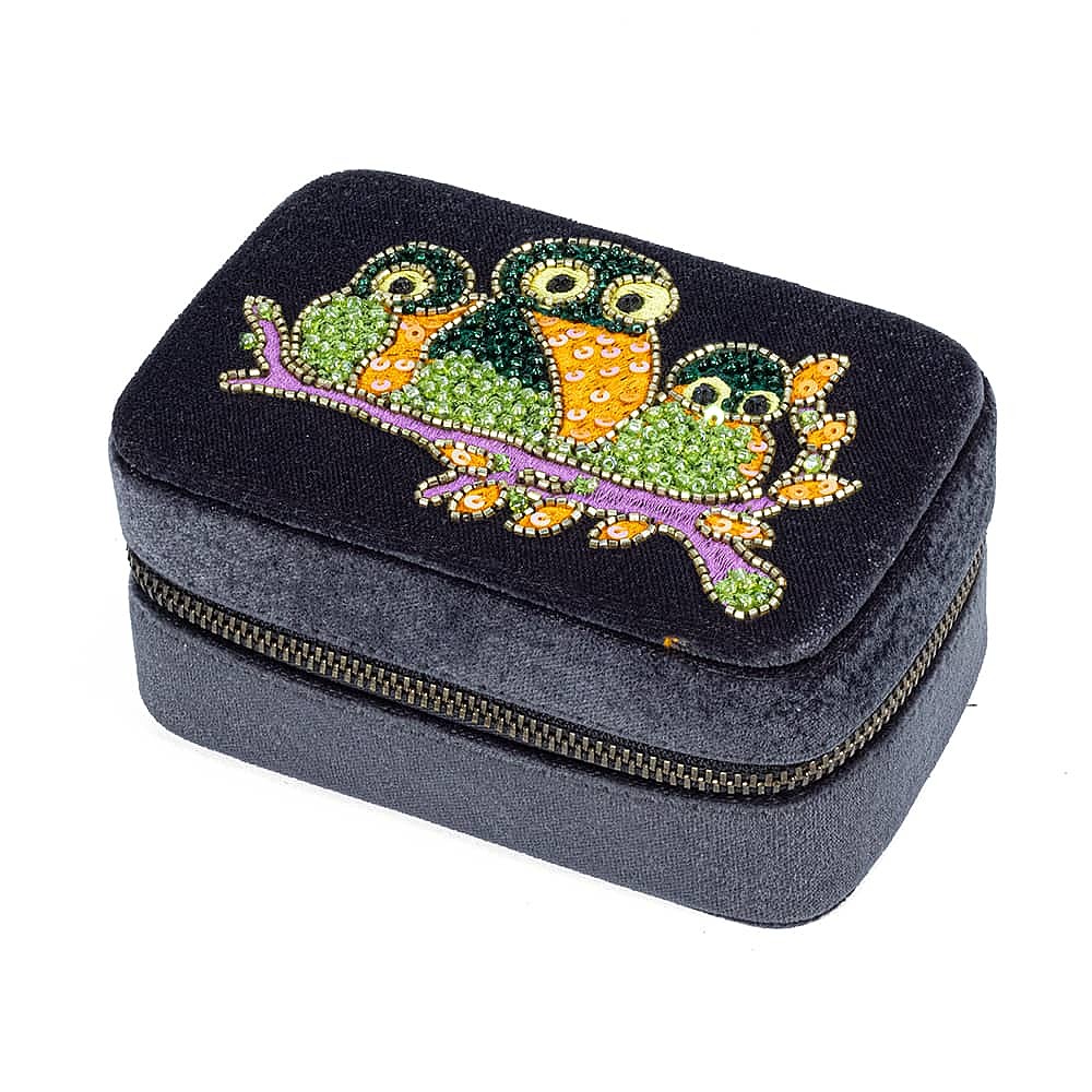 Owl Be There Velvet Jewellery Box