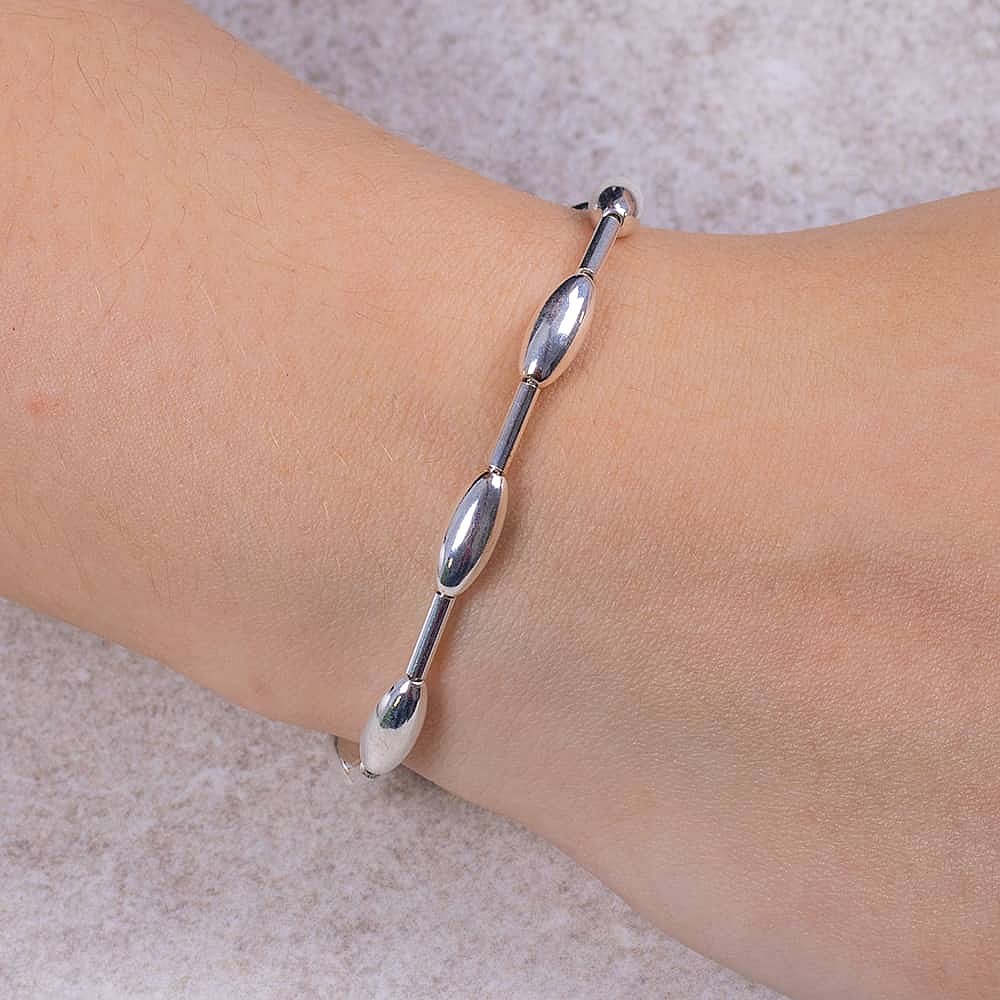 All Lined Up Silver Bracelet