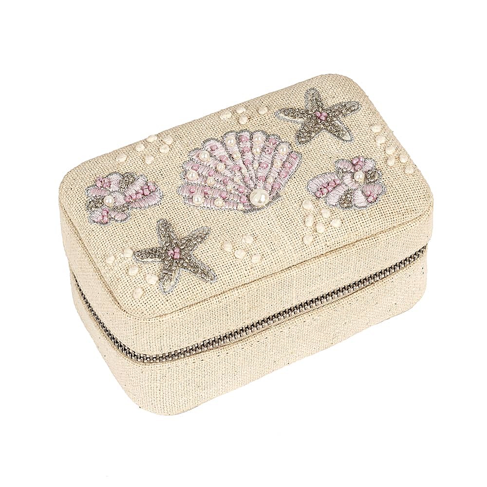 She Sells Seashells Fabric Jewellery Box