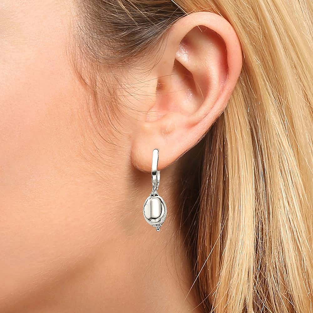 Molten Moments Silver Earrings