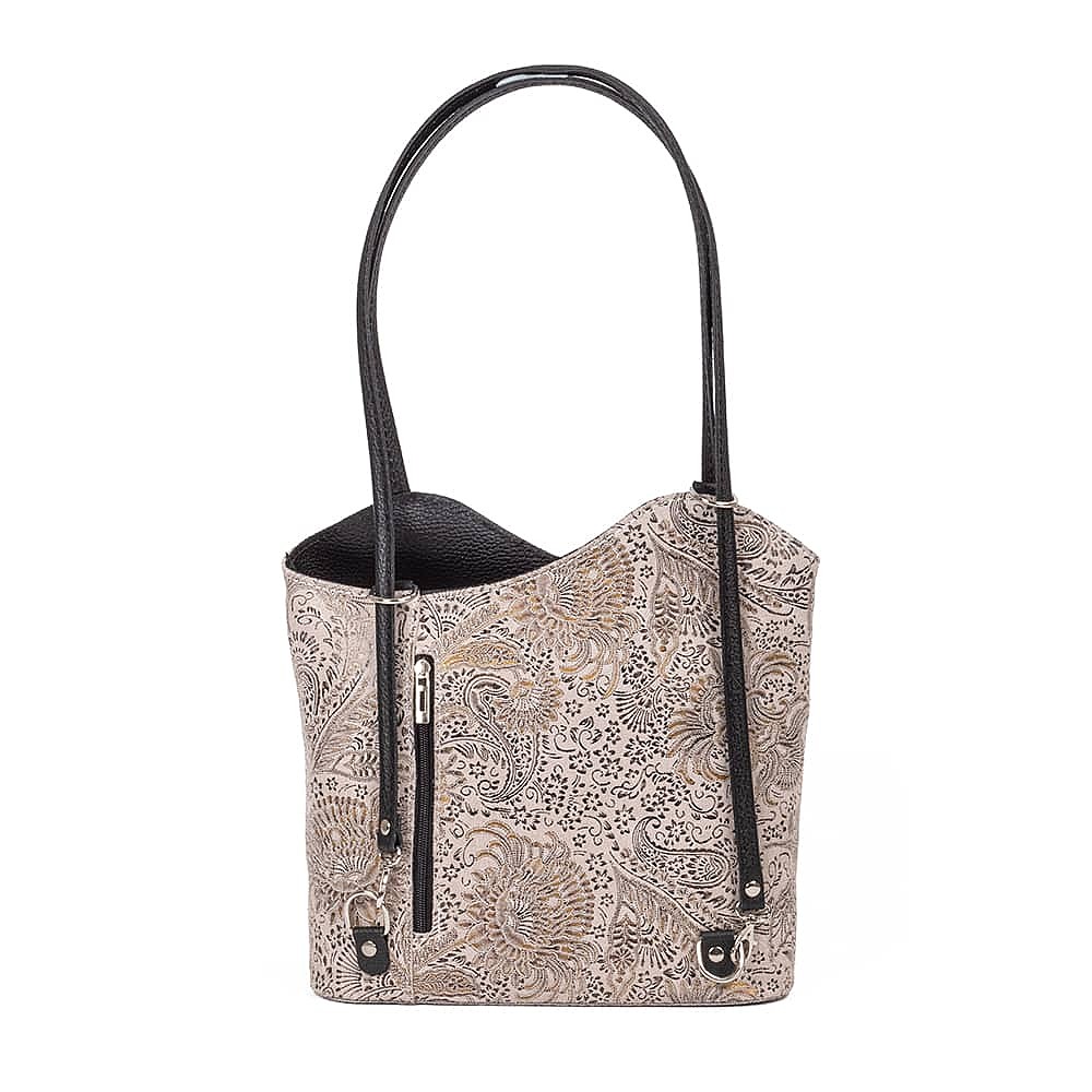 Filigree Finesse Blush Suede Bag