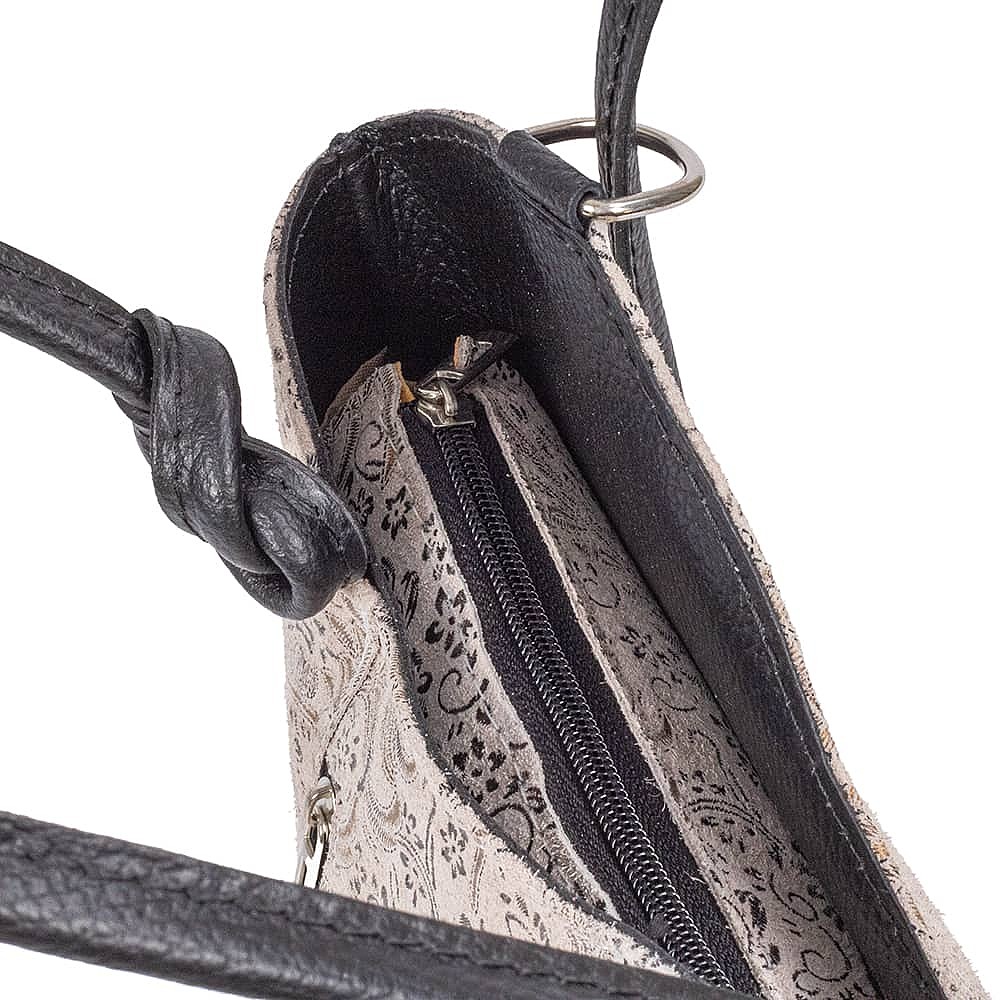 Filigree Finesse Blush Suede Bag