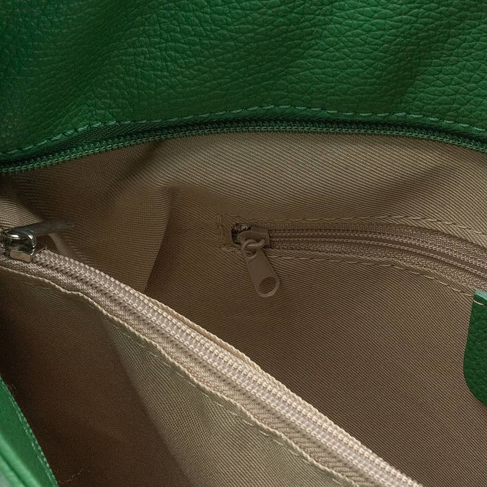 Gloriously Green Leather Slouch Bag