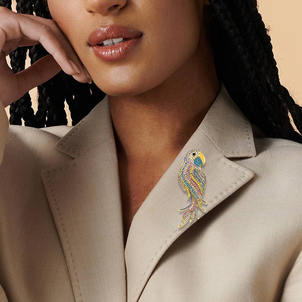 Talk of the Tropics Crystal Brooch