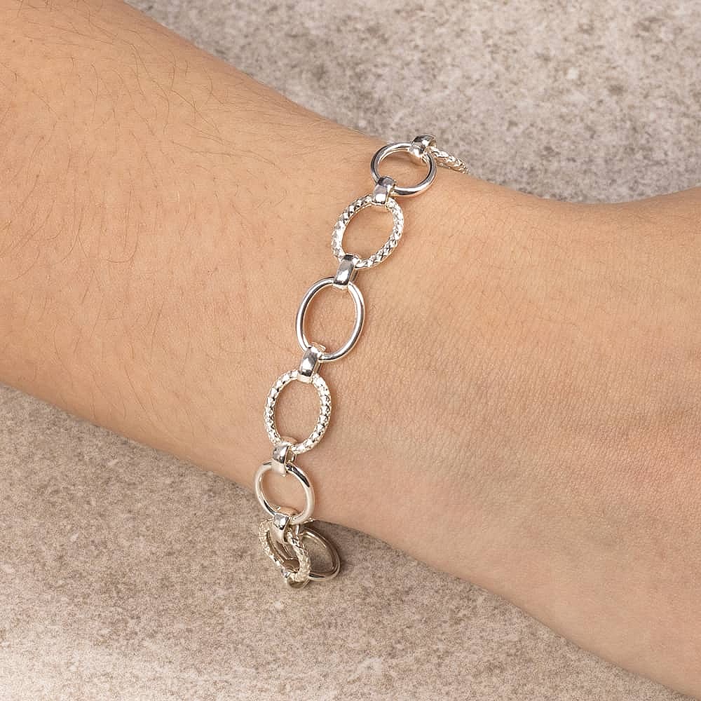 Poised Poetry Silver Bracelet
