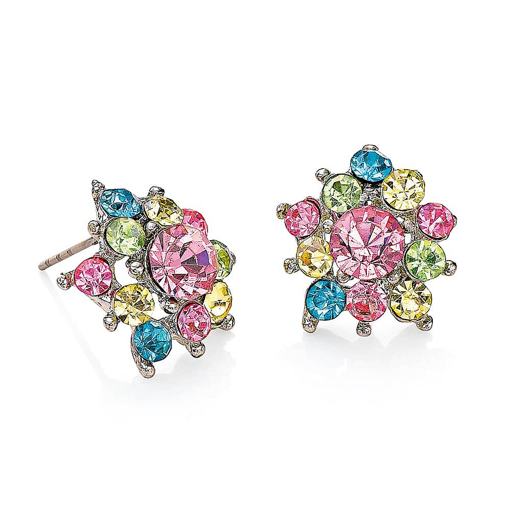 Effervescent Aura Crystal Stud Earrings