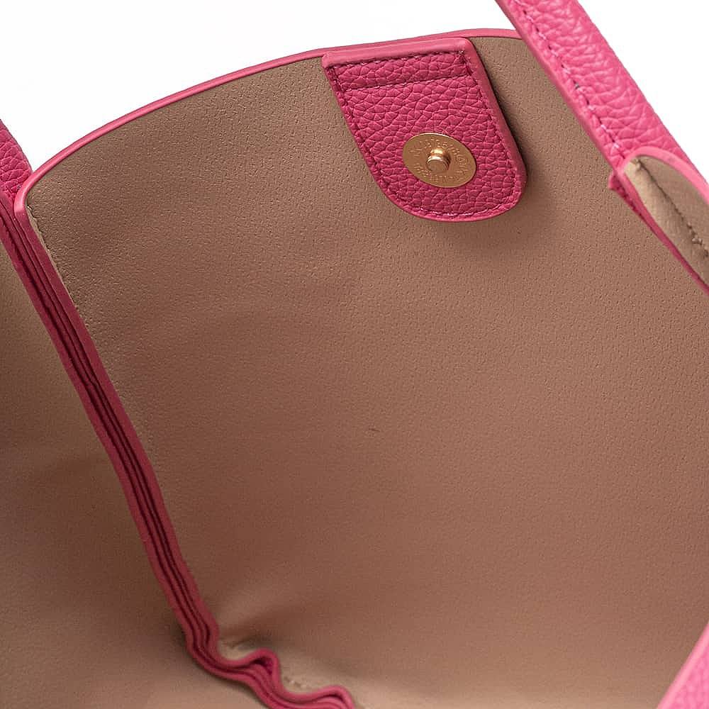 Pink Prediction Faux Leather Tote Bag