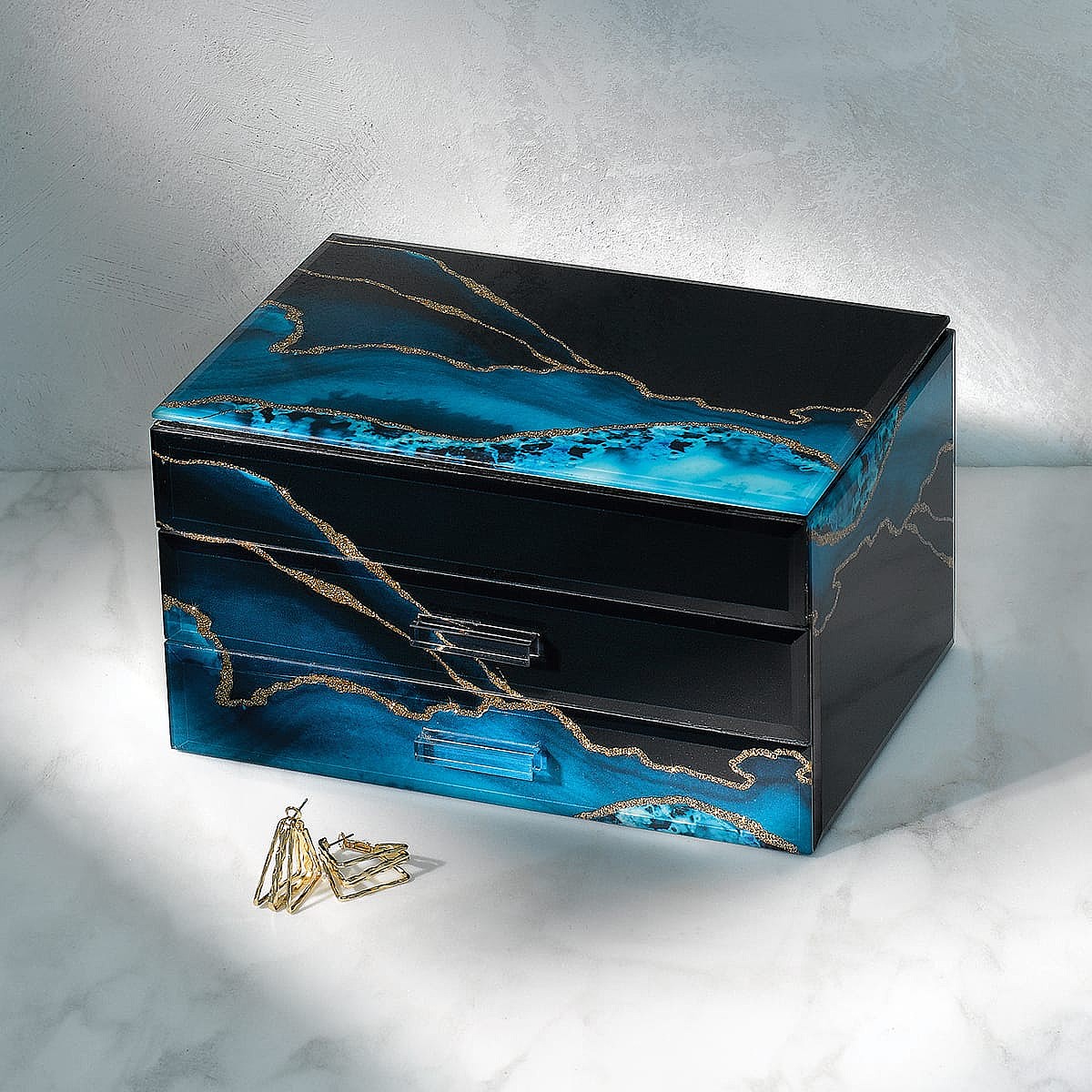 Of Sky & Sea Glass Drawer Box