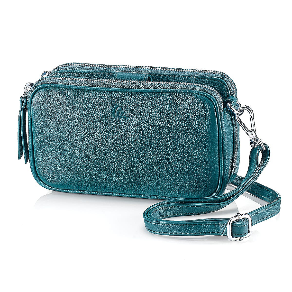 Intrepid in Teal Leather Organiser Bag