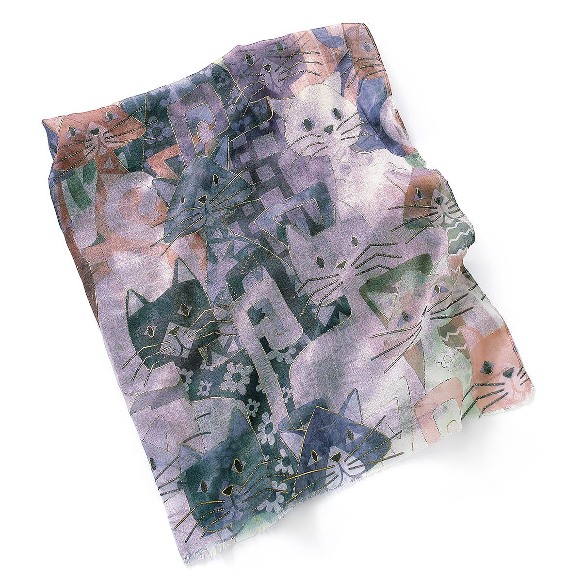 Feline Frenzy Grey Scarf