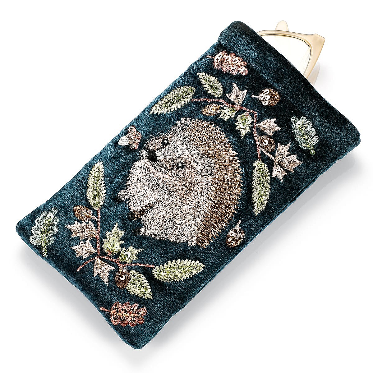 Hedgehog Harmony Velvet Glasses Case