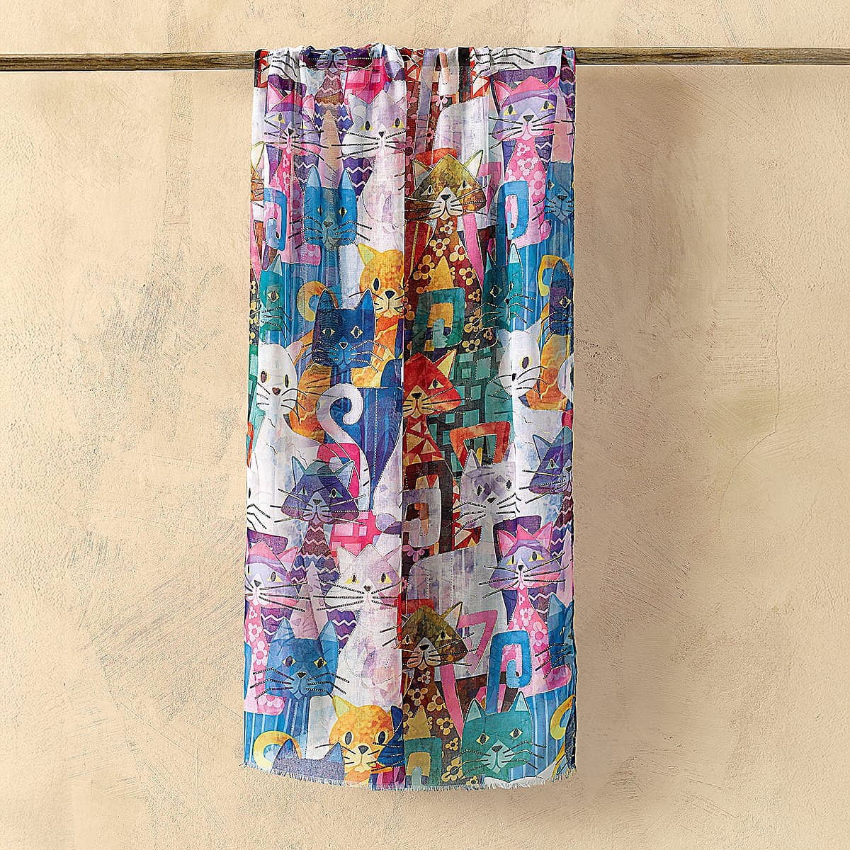 Feline Frenzy Multi-Coloured Scarf