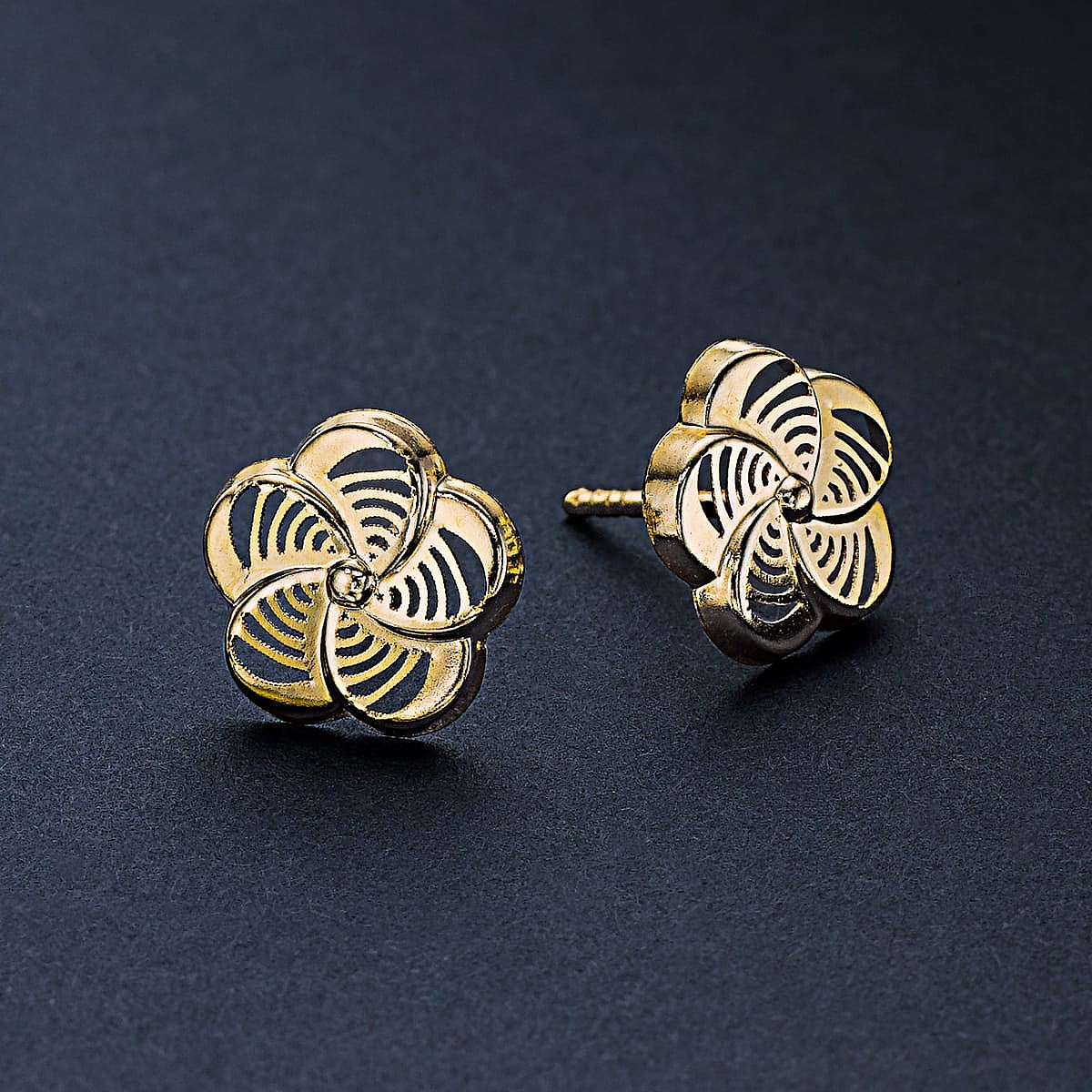 Fine Flora Gold Stud Earrings