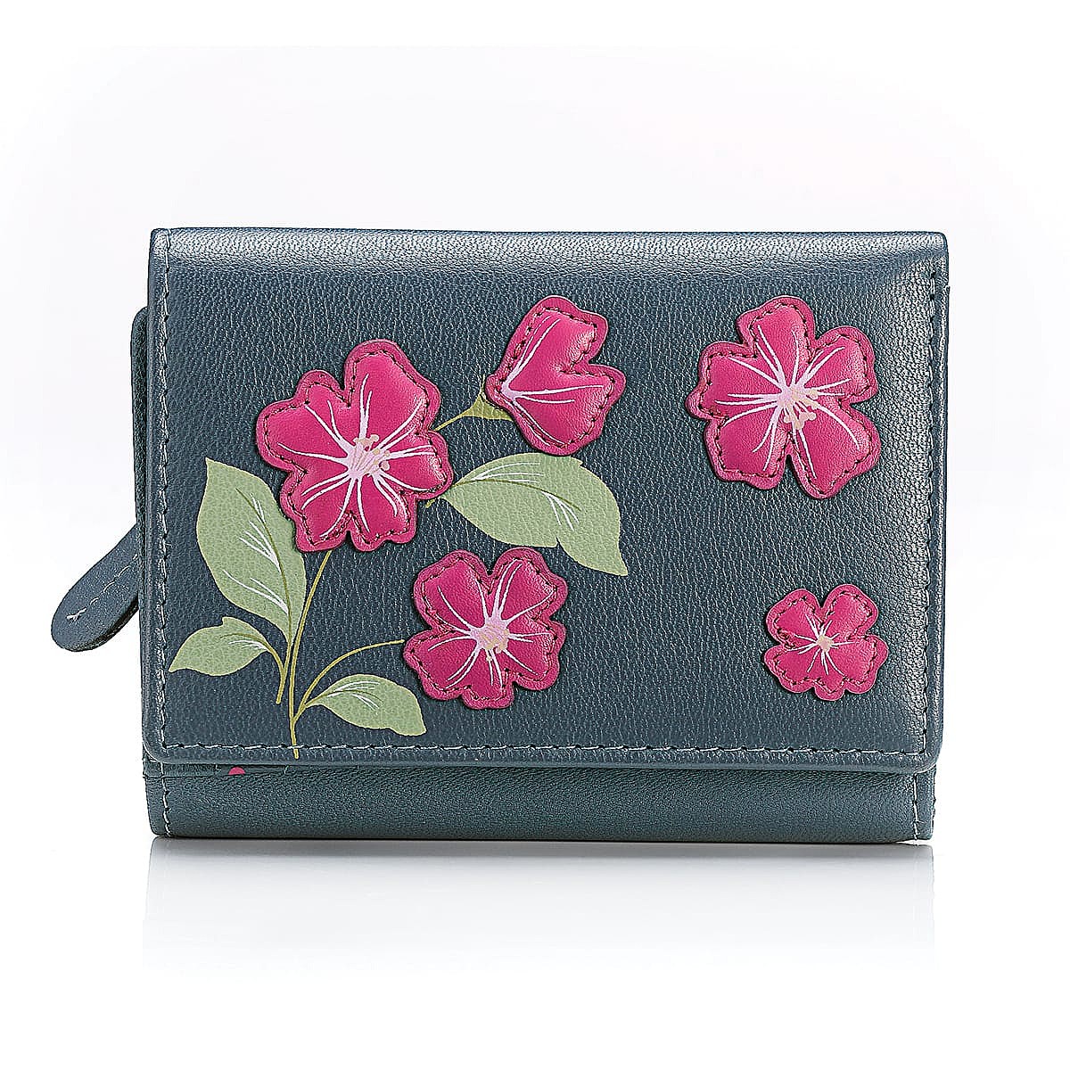Floral Flush Leather Purse