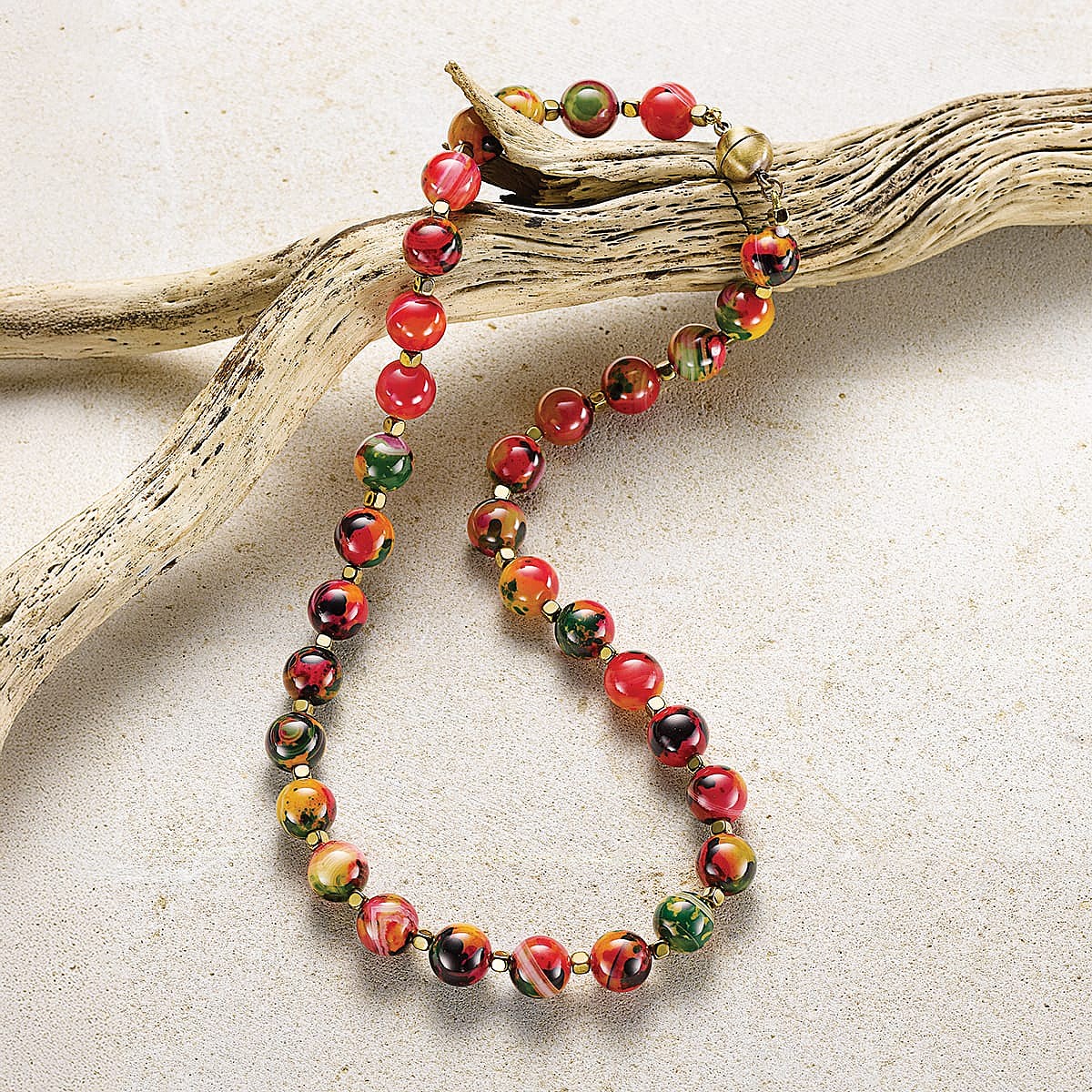 Colours Collide Agate Necklace