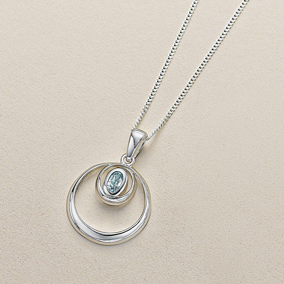 Circled in Clarity Silver Pendant