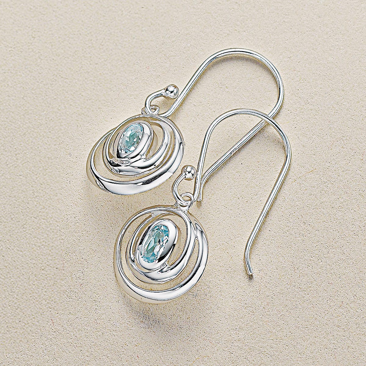 Circled in Clarity Silver Earrings