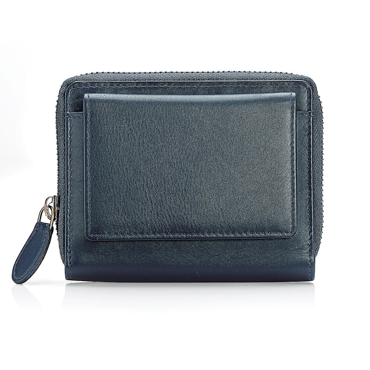 Perfectly Practical Navy Leather Purse