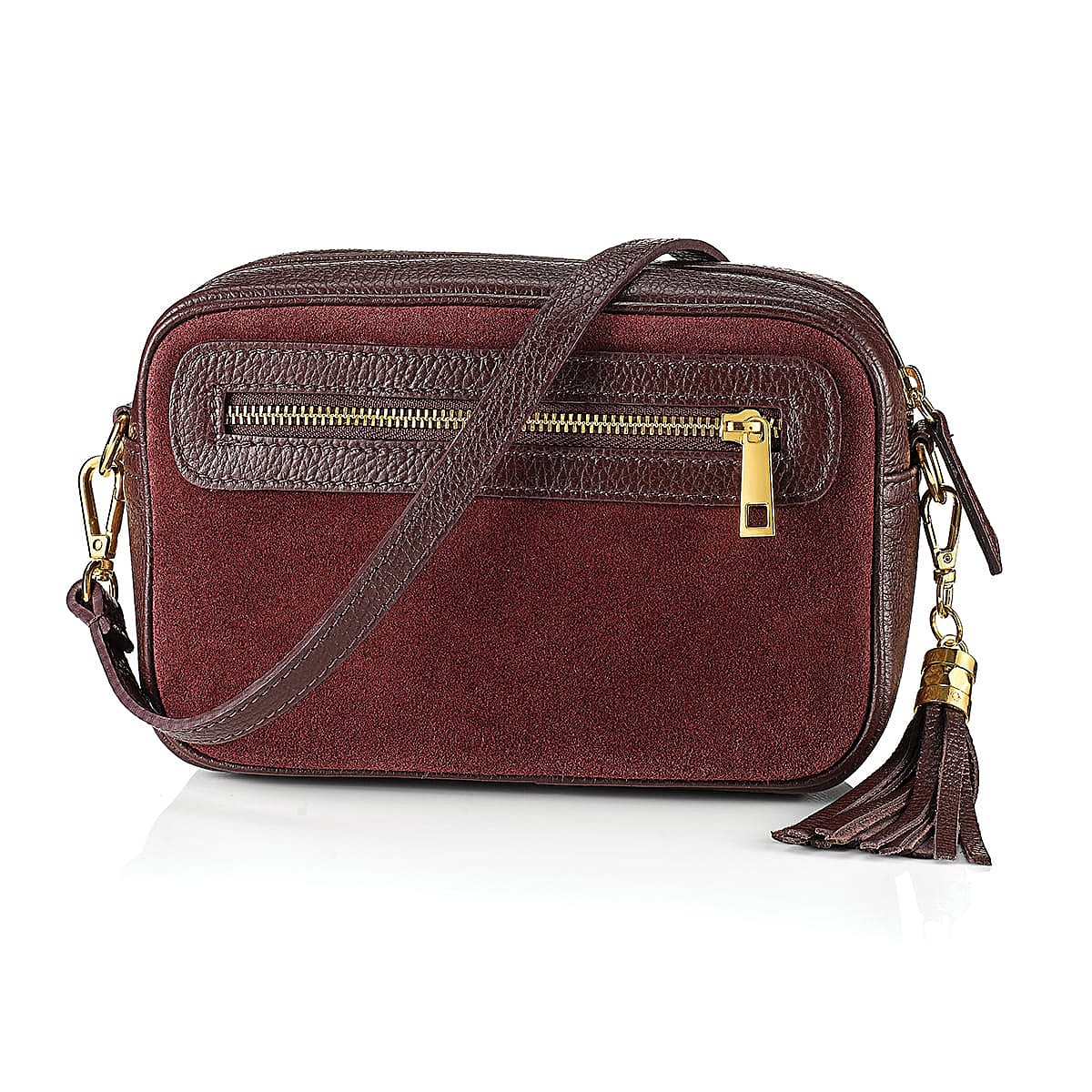 Double Act Burgundy Cross-Body Bag