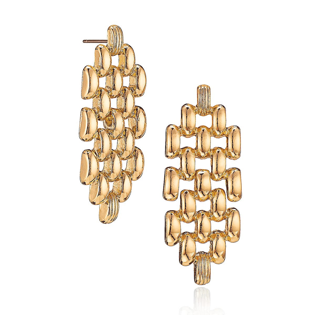 Linking In Gold-tone Earrings