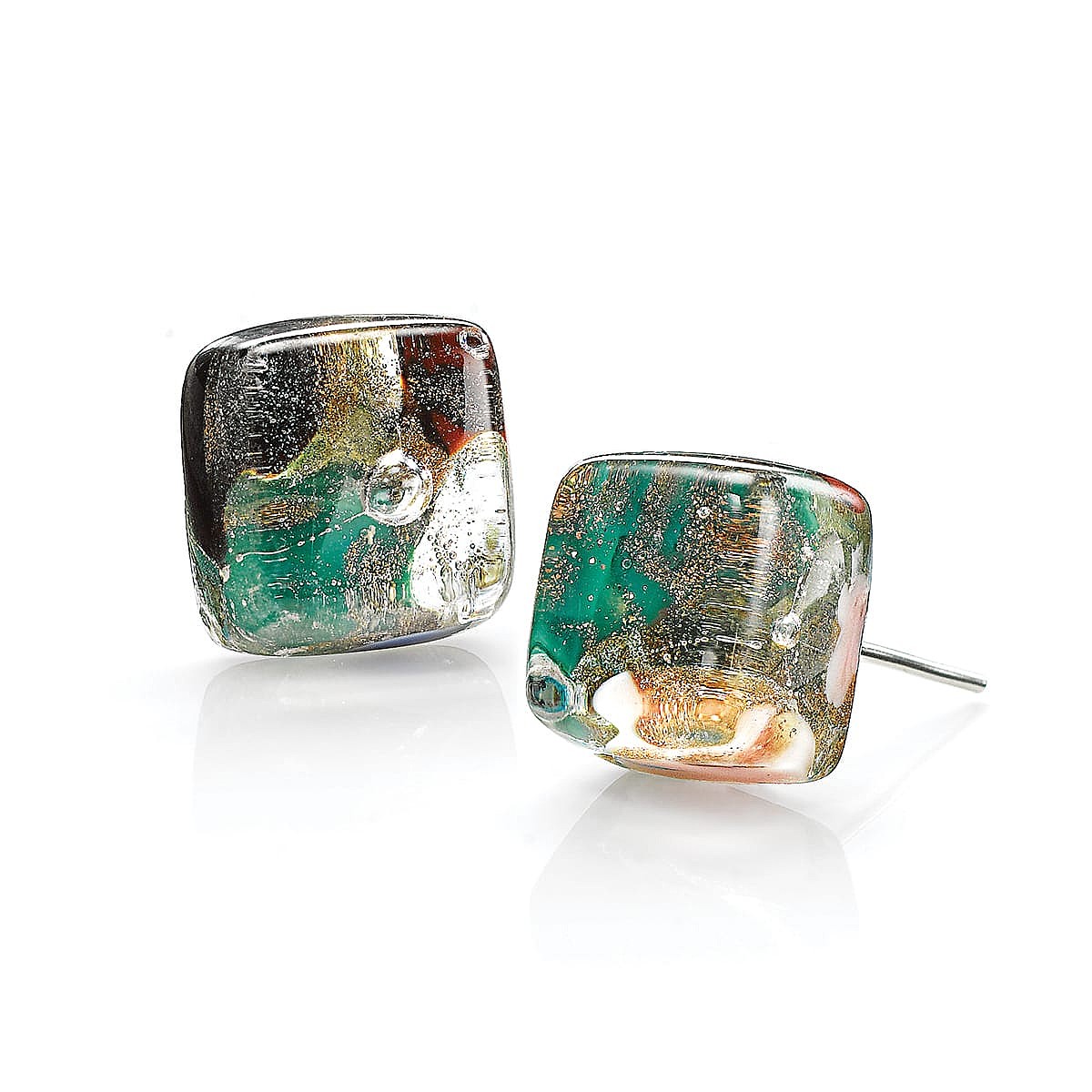 Between Worlds Murano Stud Earrings