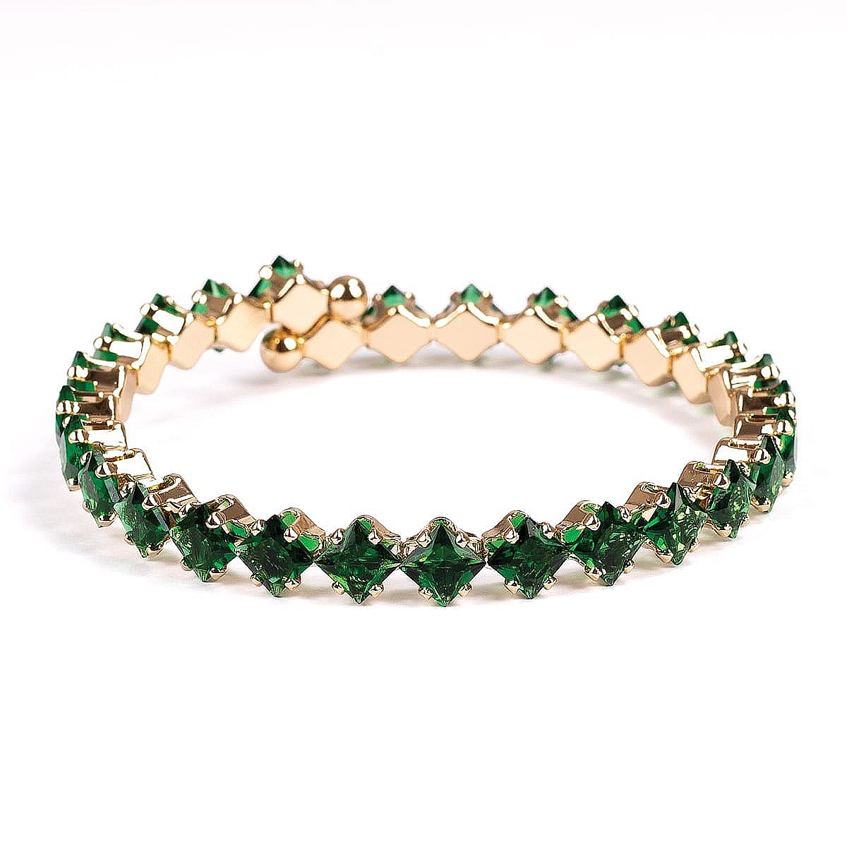 Crystal Charisma Green Bangle