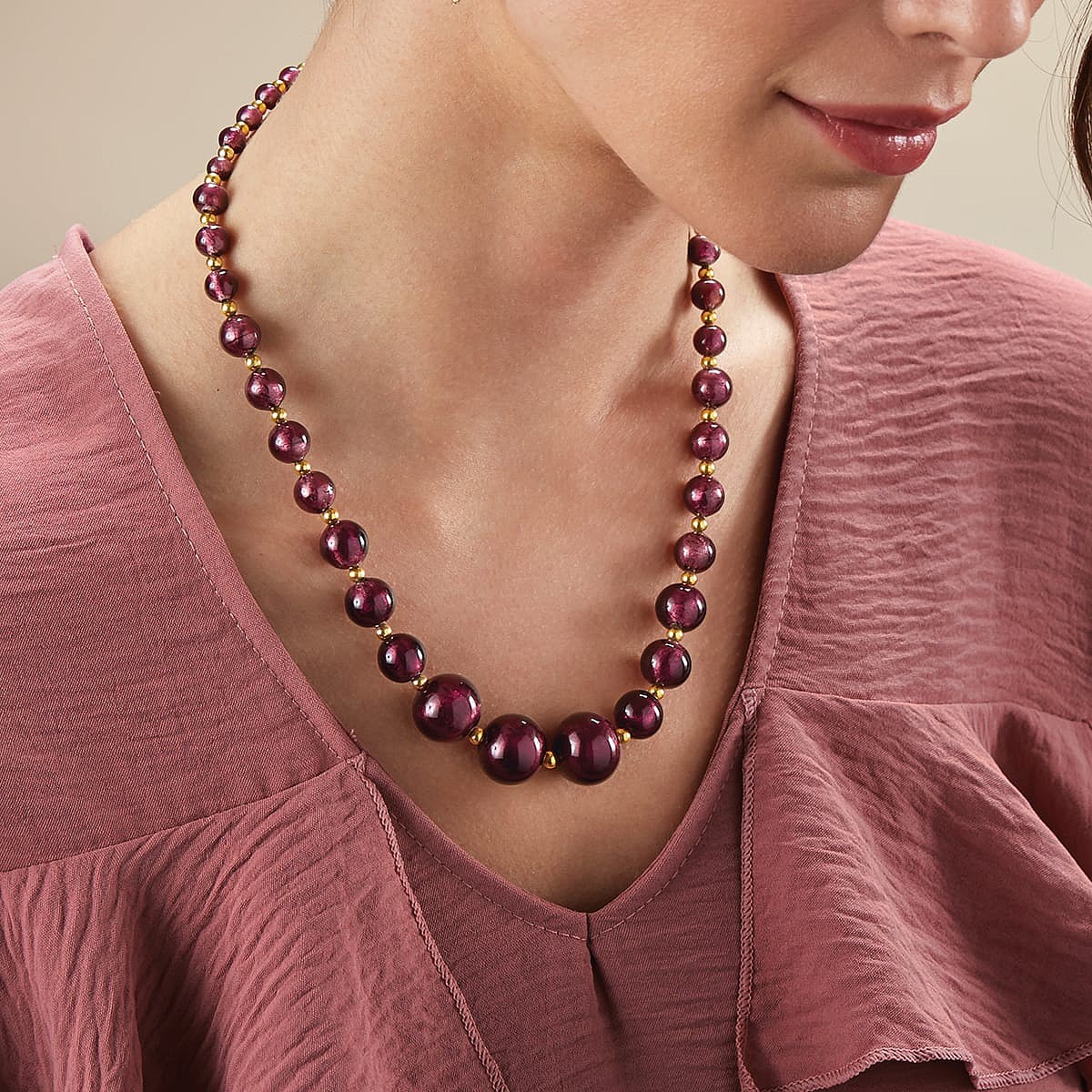 Passionately Plum Murano Necklace