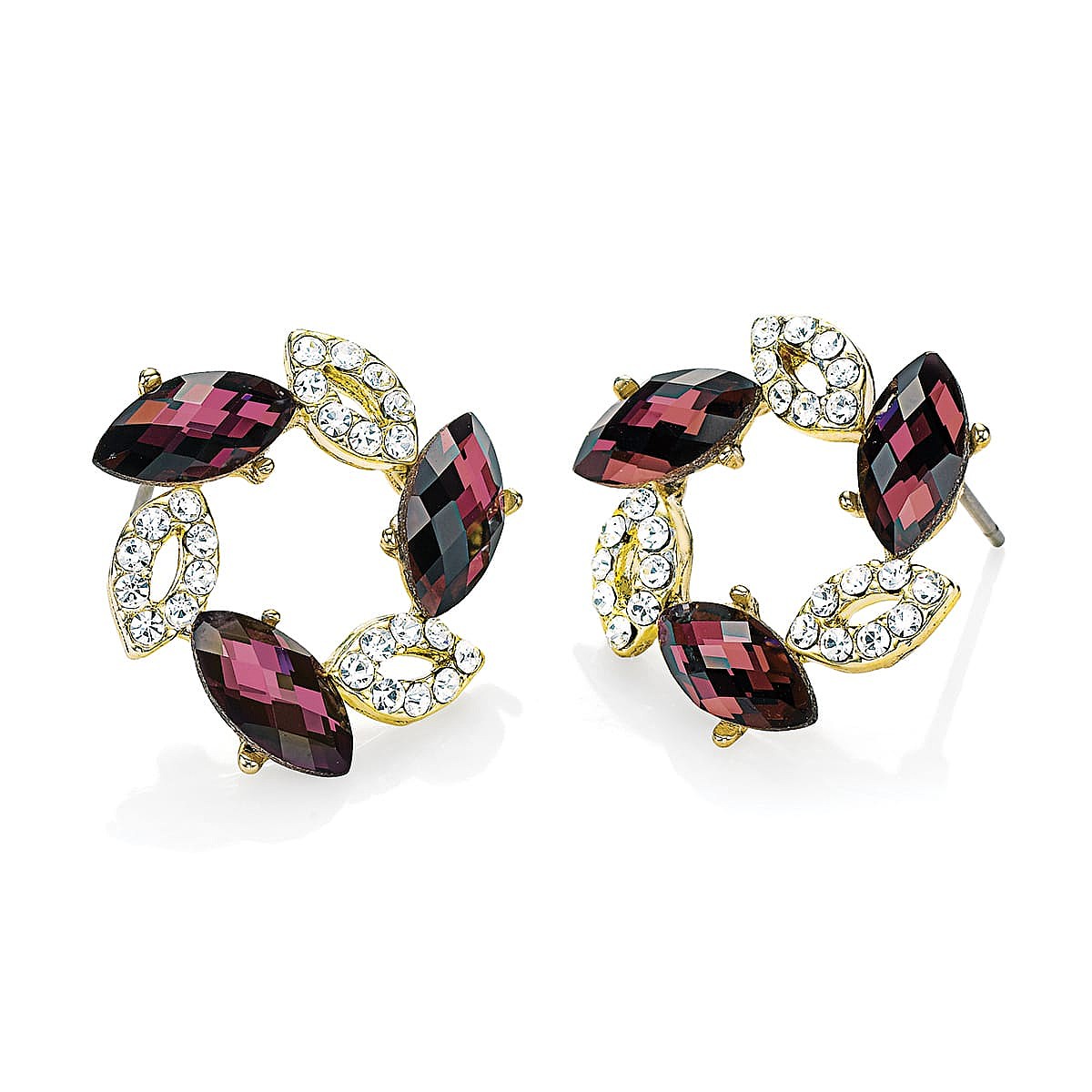 Play on Purple Crystal Earrings